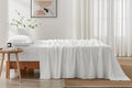 Brosa Stonewashed Cotton Sheet Set (White, King Single)