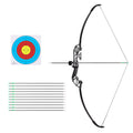 Everfit 55lbs Bow Arrow Set Recurve Takedown Archery Hunting for Beginner Green - SuperSaverAU - view 1