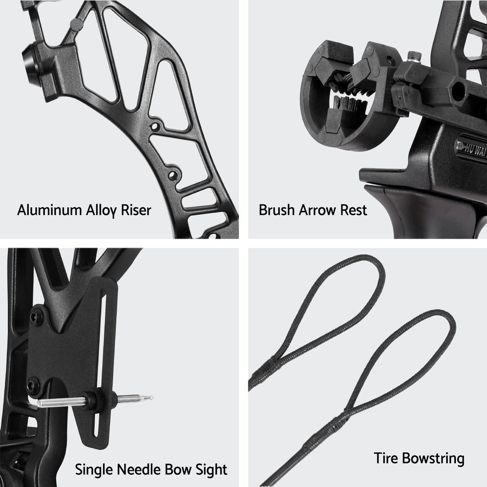 Everfit 55lbs Bow Arrow Set Recurve Takedown Archery Hunting for Beginner Green - SuperSaverAU - view 6