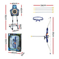 Keezi Kids Bow and Arrow Set Toy Archery Standing Target Suction Cup Arrows Goggles - SuperSaverAU - view 2