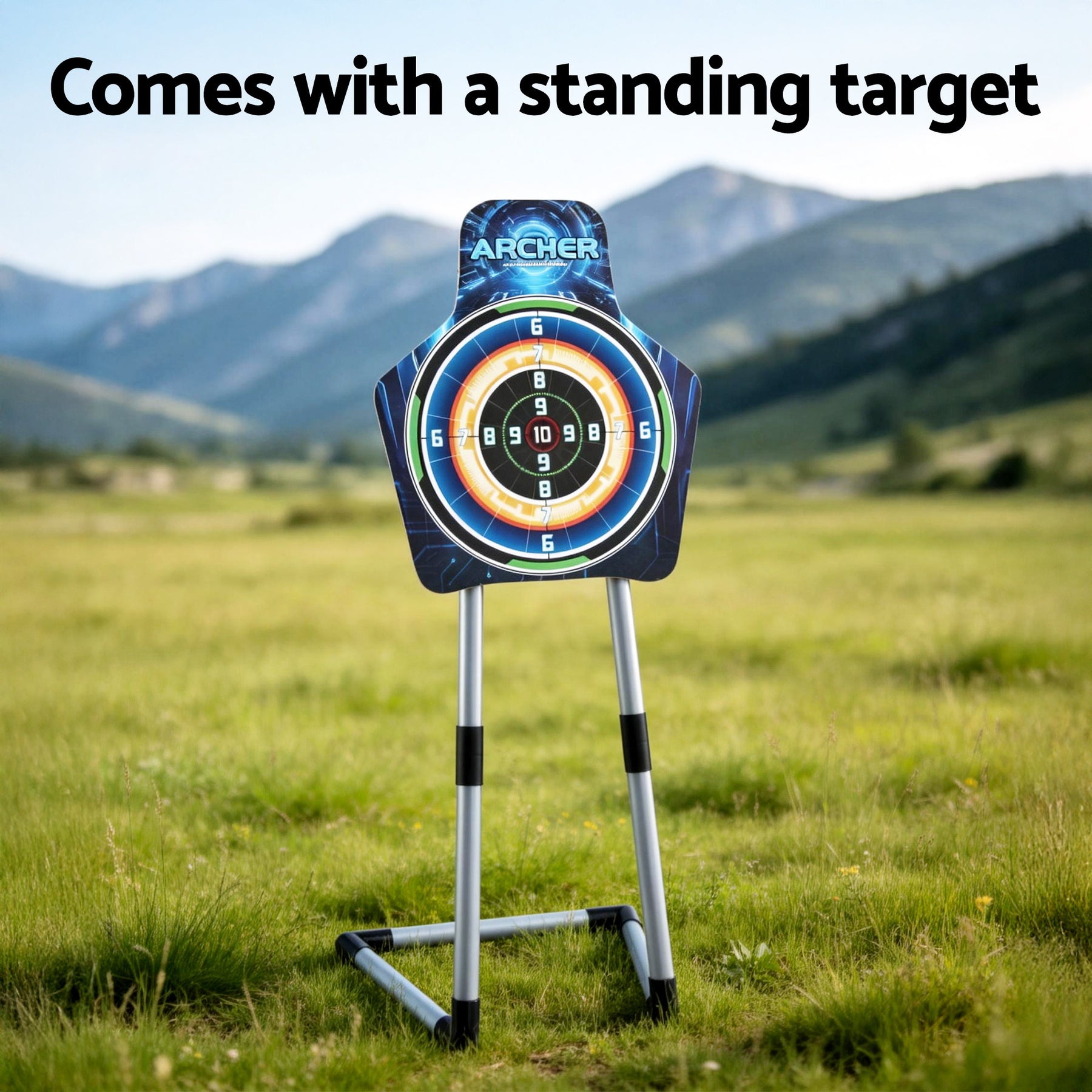 Keezi Kids Bow and Arrow Set Toy Archery Standing Target Suction Cup Arrows Goggles - SuperSaverAU - view 6