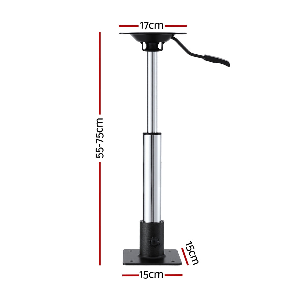 Seamanship Boat Seat Pedestal 55-75cm Adjustable Gas Lift 360 Degrees Swivel - SuperSaverAU - view 2
