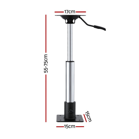 Seamanship Boat Seat Pedestal 55-75cm Adjustable Gas Lift 360 Degrees Swivel - SuperSaverAU - view 2