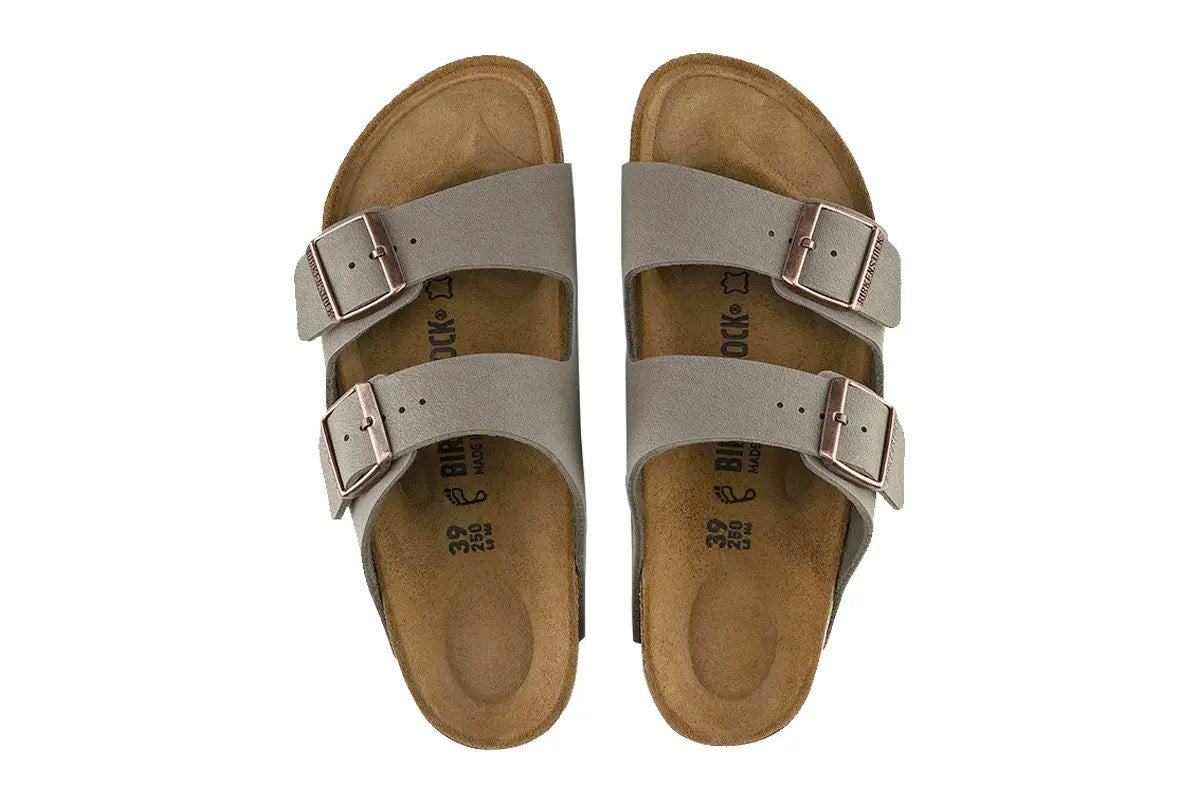 Birkenstock Arizona Birkibuc Regular Fit Sandal (Stone, Size 42 EU)