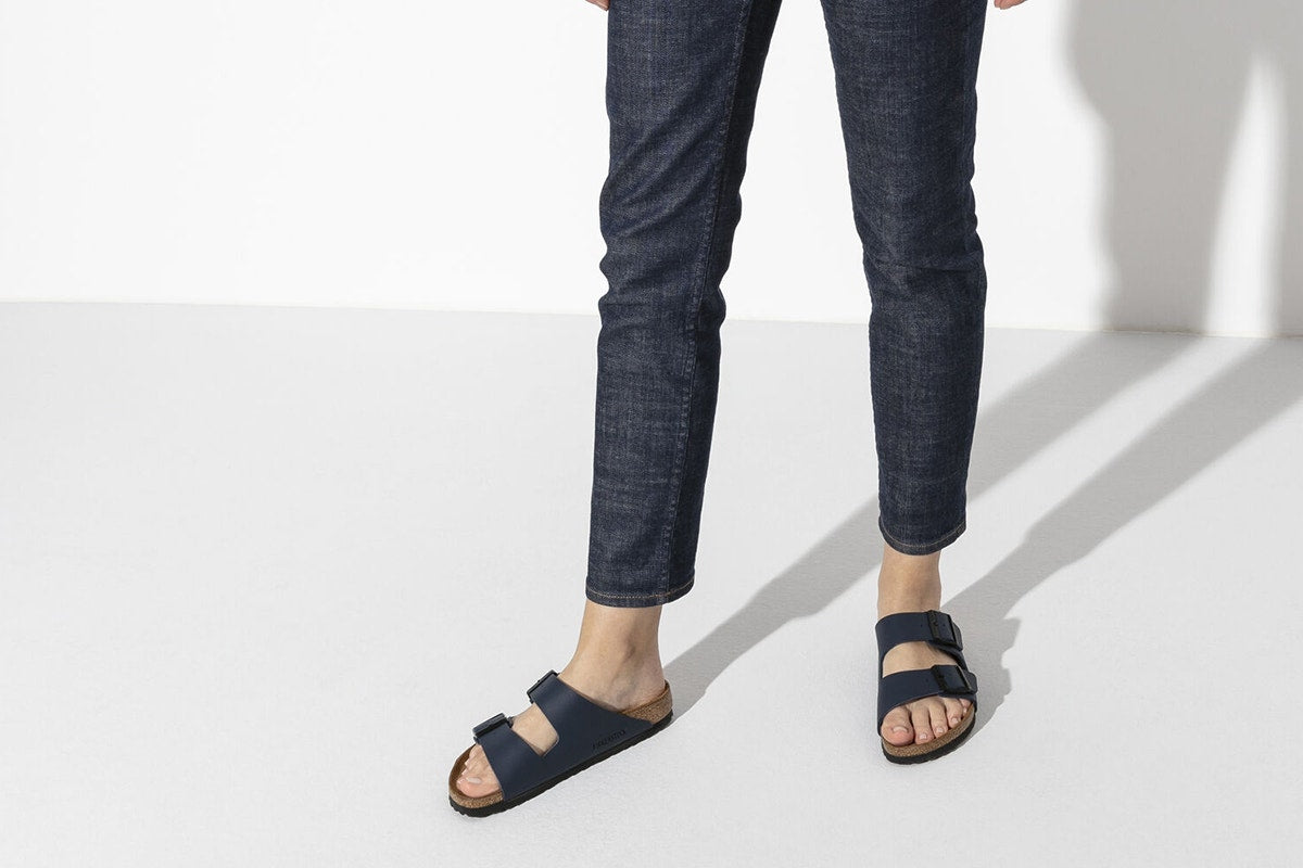 Birkenstock Arizona Birko-Flor Regular Fit Sandal (Navy, Size 38 EU)