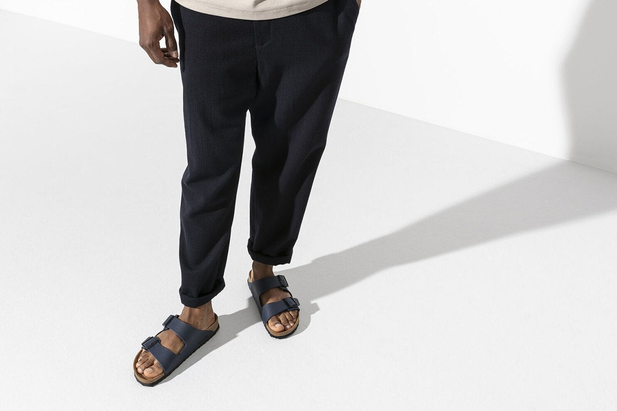 Birkenstock Arizona Birko-Flor Regular Fit Sandal (Navy, Size 38 EU)