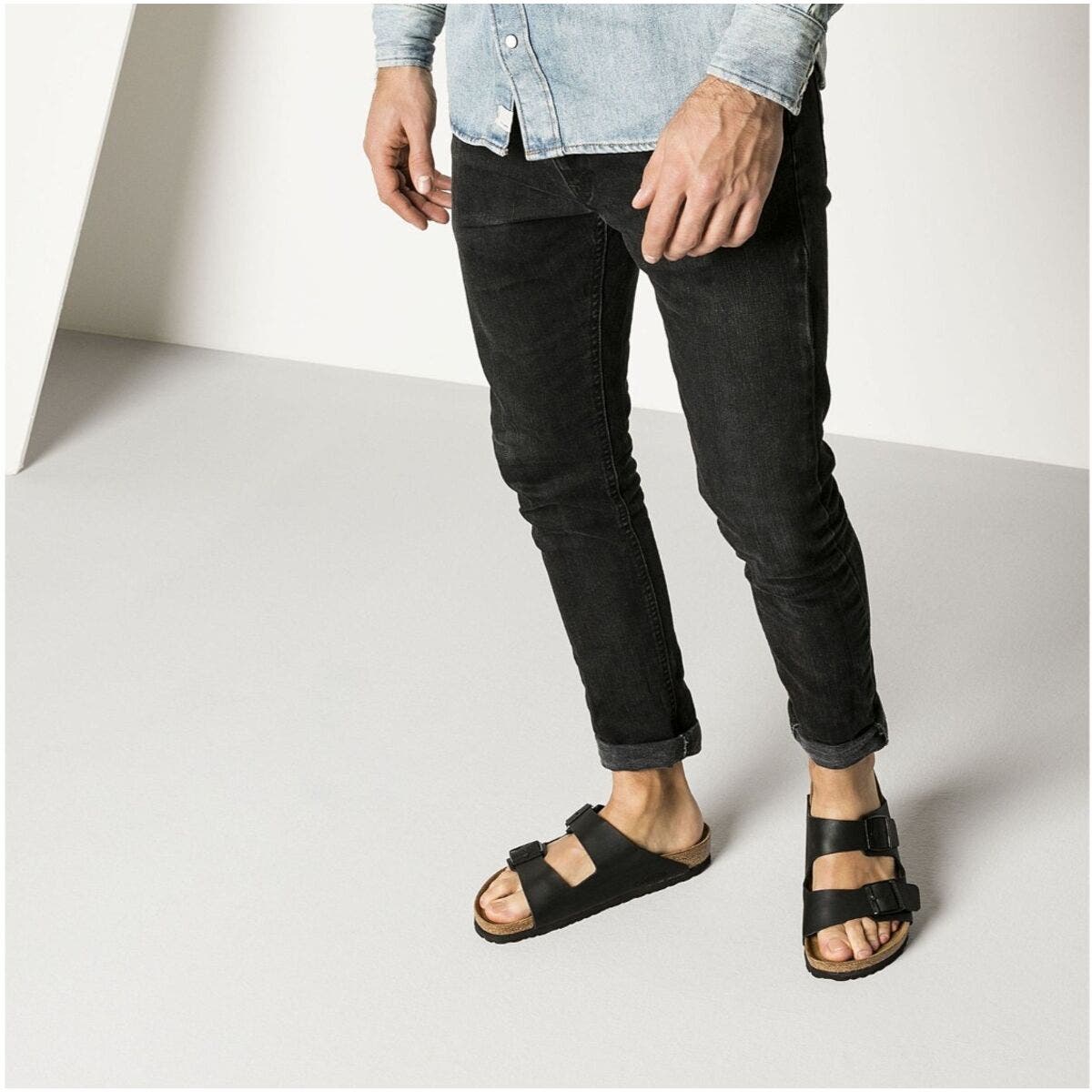 Birkenstock Men's Arizona Birko-Flor Sandals (Black, Size 47 EU)