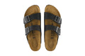 Birkenstock Arizona Oiled Leather Regular Fit Sandal (Black, Size 43 EU)