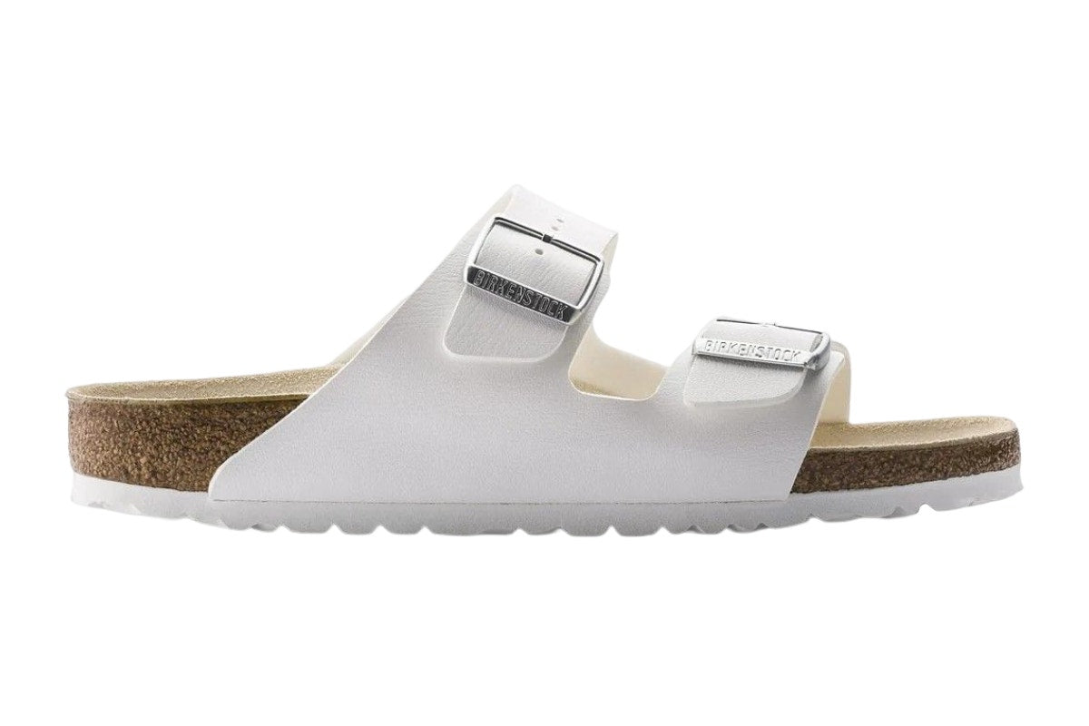 Birkenstock Arizona Birko-Flor Regular Fit Sandal (White, Size 37 EU)
