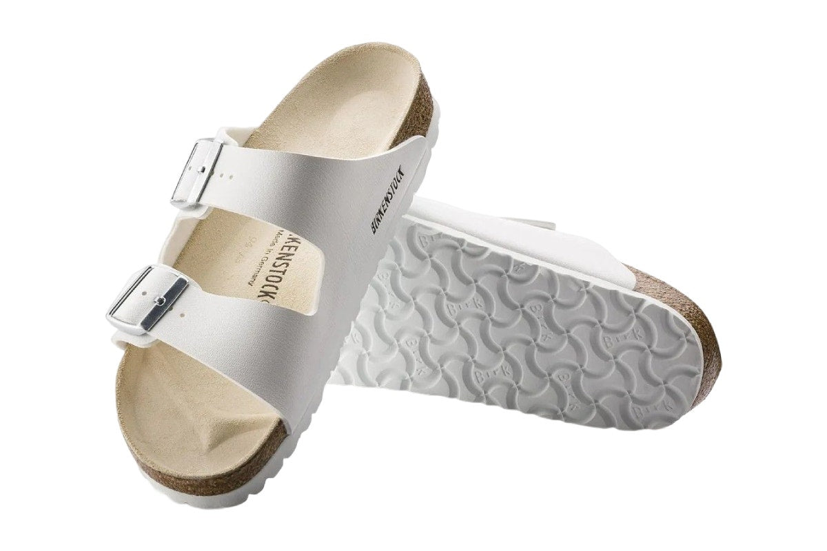 Birkenstock Arizona Birko-Flor Regular Fit Sandal (White, Size 37 EU)