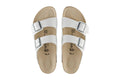 Birkenstock Arizona Birko-Flor Regular Fit Sandal (White, Size 37 EU)