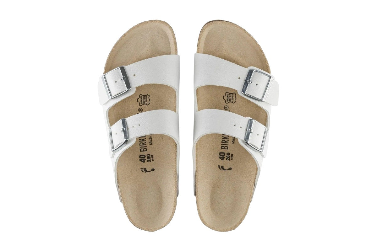 Birkenstock Arizona Birko-Flor Regular Fit Sandal (White, Size 37 EU)