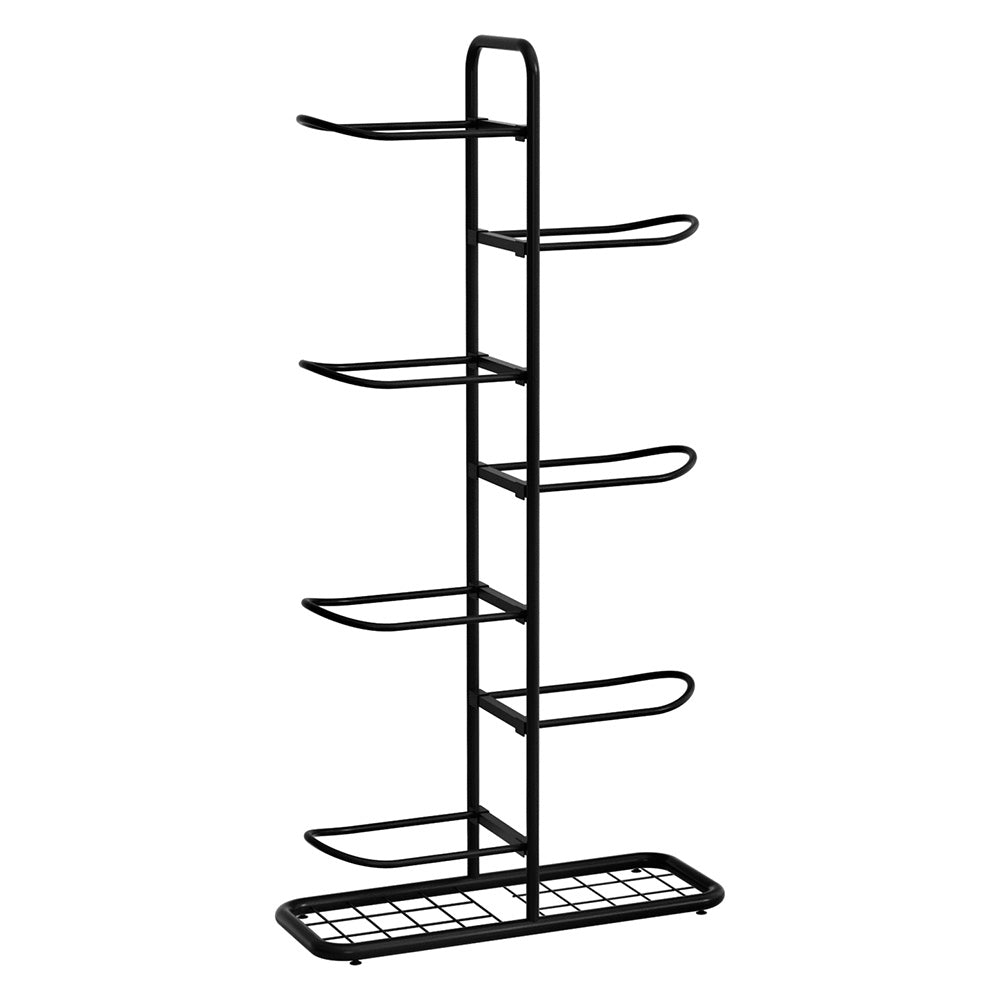 Everfit 7-Tier Ball Storage Rack Sports Equipment Organiser - Black