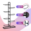 Everfit 7-Tier Ball Storage Rack Sports Equipment Organiser - Black