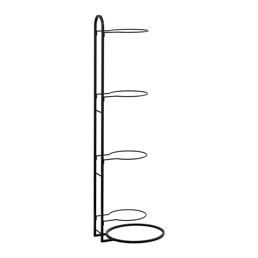 Everfit 4 Tier Ball Storage Rack Sports Equipment Organiser Black