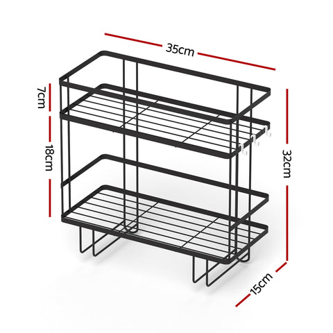 Artiss 2 Tier Over Toilet Bathroom Storage Rack Shelf Organiser