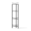 Artiss 4 Tier Black Floor Standing Corner Shower Caddy Bathroom Organiser