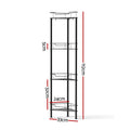 Artiss 4 Tier Black Floor Standing Corner Shower Caddy Bathroom Organiser