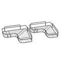 Cefito 2 Packs L-Shaped Carbon Steel Bathroom Shelf Corner Storage Rack 36cm x 26cm x 6cm - SuperSaverAU - view 3
