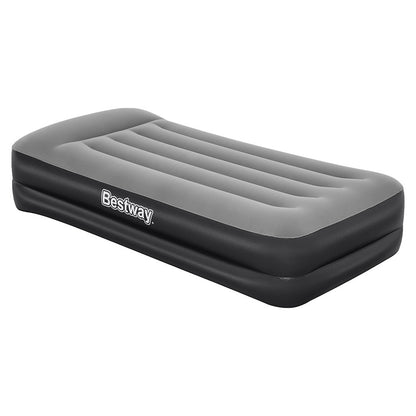 Bestway Single Air Bed 46cm Inflatable with Built-in Pump & Flocked Surface