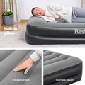 Bestway Single Inflatable Air Mattress with Built-In Pump - Black