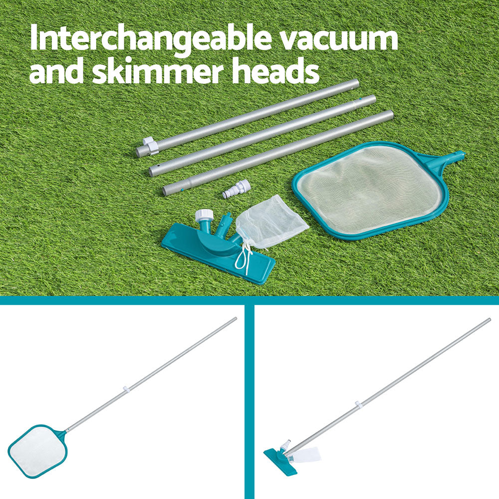 Bestway Pool Cleaner Vacuum Kit for Pools 3.96m/13ft with Interchangeable Heads