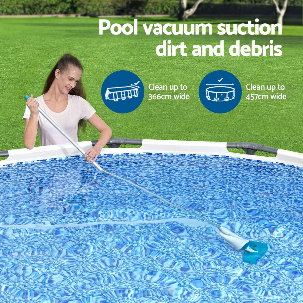 Bestway Pool Vacuum with 2 Cleaning Heads, 6m Hose, 1.9m Aluminium Pole - SuperSaverAU - view 4