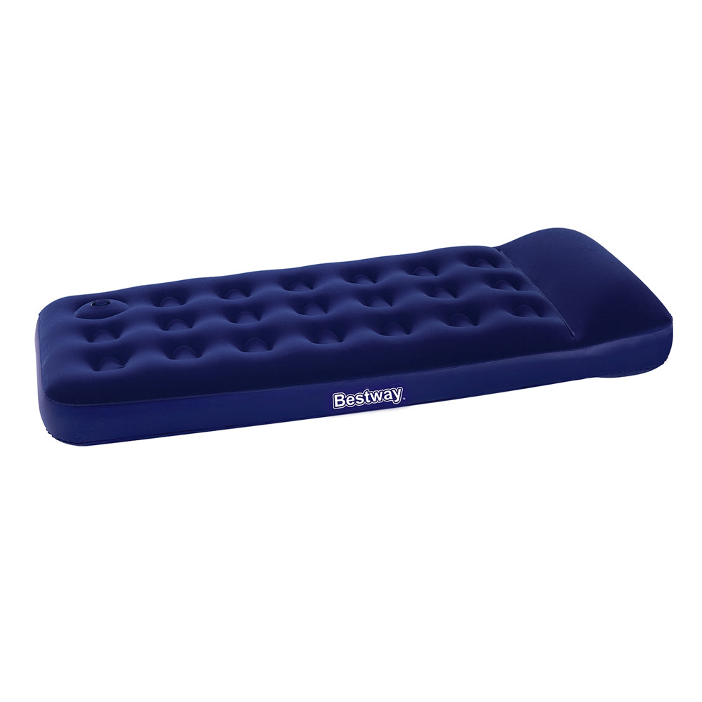 Bestway Single Size Air Bed - Flocked Surface, Coil-Beam, Indoor/Outdoor Use