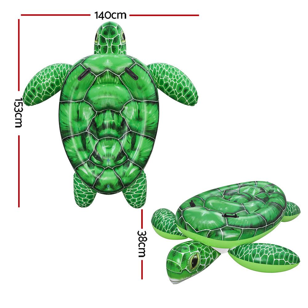 Bestway Inflatable Turtle Rider Pool Float 153x140CM with Heavy-Duty Handles - SuperSaverAU - view 2