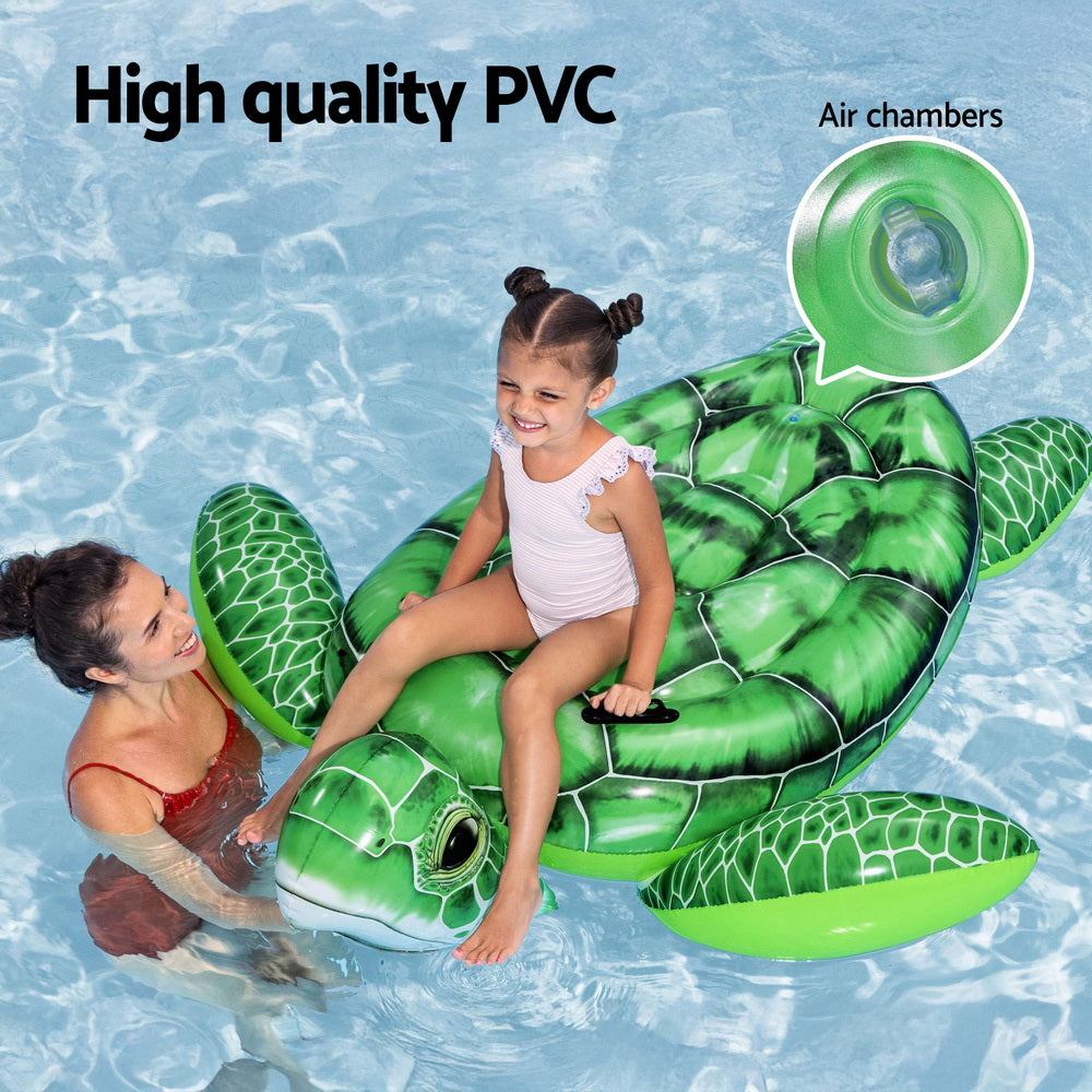 Bestway Inflatable Turtle Rider Pool Float 153x140CM with Heavy-Duty Handles - SuperSaverAU - view 4
