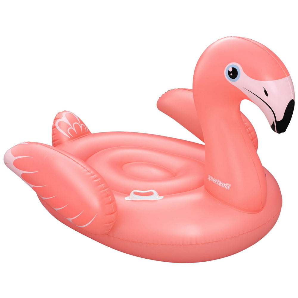 Bestway Inflatable Flamingo Float Rider 148x127CM with Heavy-Duty Handles - SuperSaverAU - view 1