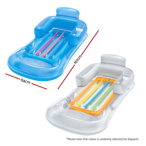 Bestway Inflatable Pool Lounge 63.5" x 33" with Cup Holders & Repair Patch - SuperSaverAU - view 2