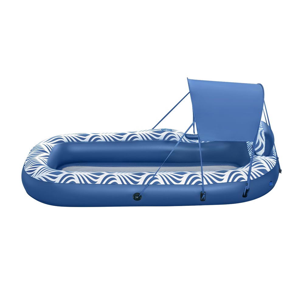 Bestway Inflatable Pool Lounge 1.98m x 1.12m with Sunshade & Cup Holder - SuperSaverAU - view 1