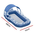 Bestway Inflatable Pool Lounge 1.98m x 1.12m with Sunshade & Cup Holder - SuperSaverAU - view 2