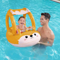 Bestway Inflatable Fox Swim Float with Sunshade, 94x66CM, for Kids 3+ - SuperSaverAU - view 6