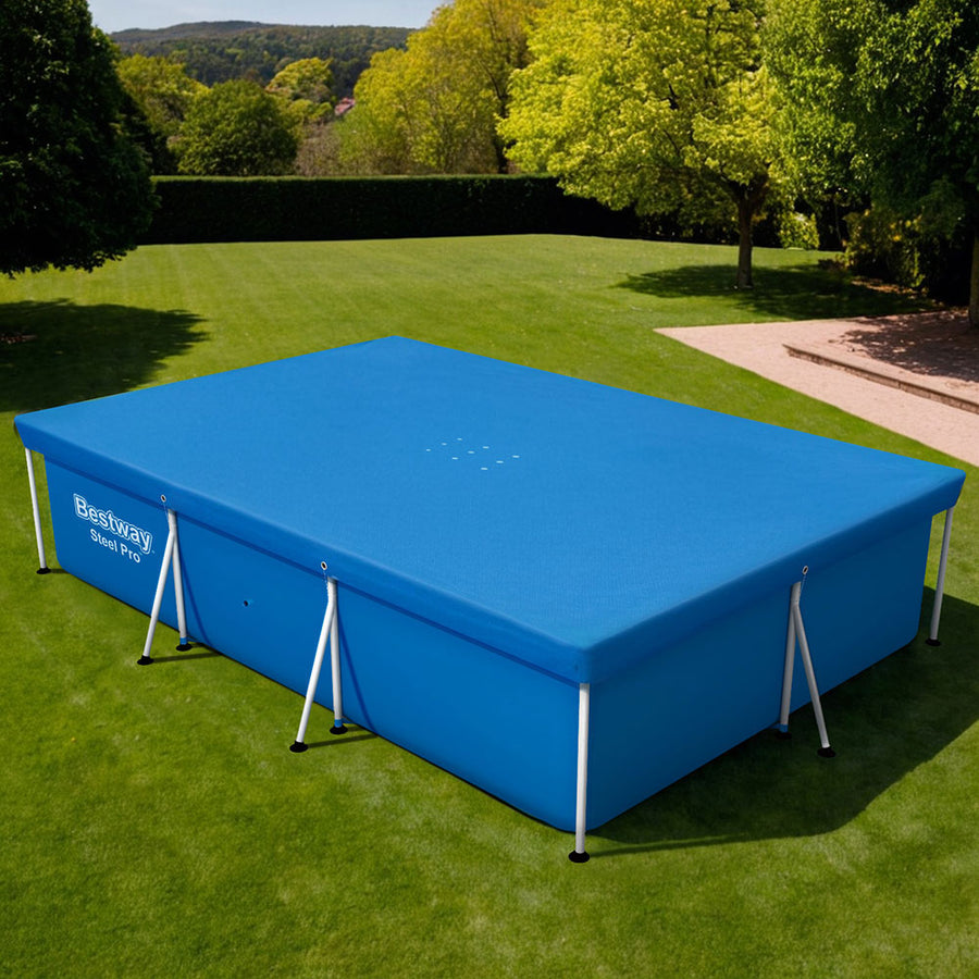 Bestway Pool Cover 3.04m x 2.05m for 3.00m x 2.01m Above Ground Pools, Durable PE - SuperSaverAU - view 1