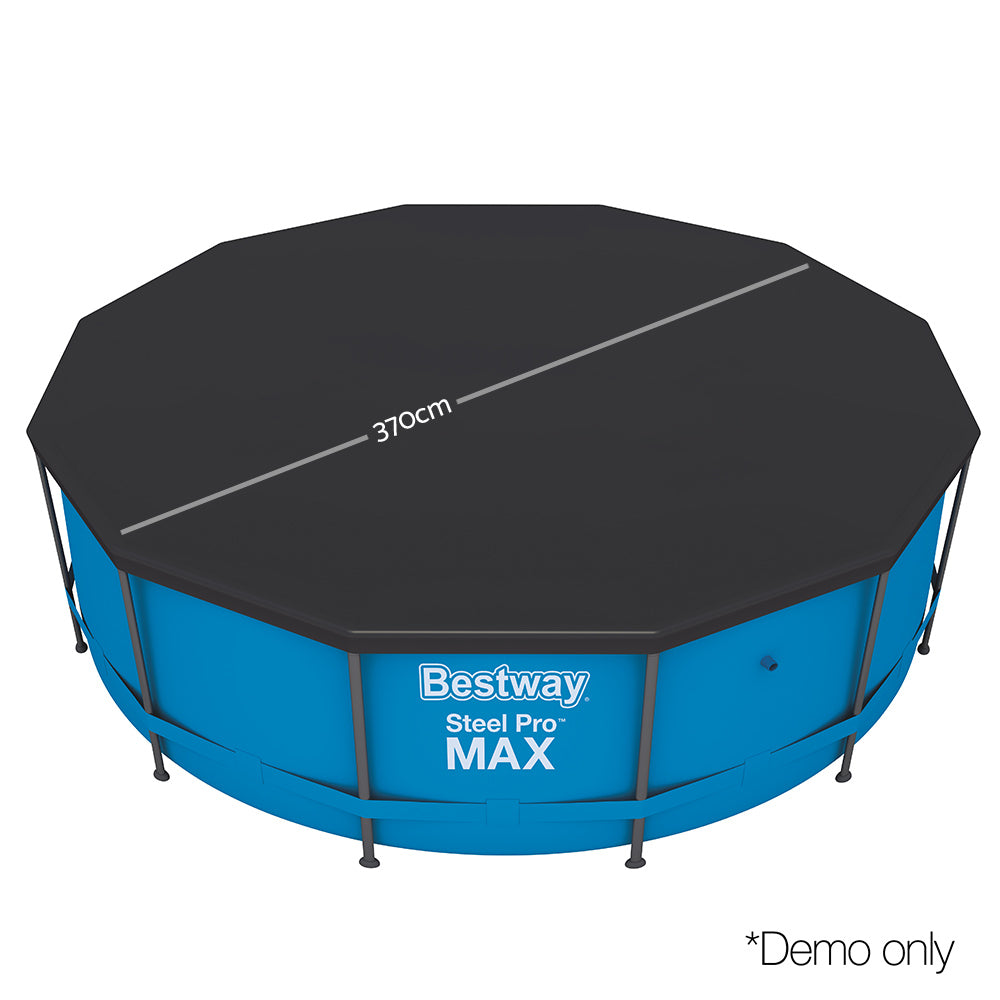 Bestway PVC Pool Cover 3.7m with Drainage Holes & Rope Ties for 12ft Pool - SuperSaverAU - view 1