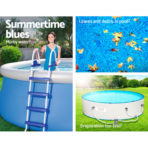 Bestway PVC Pool Cover 3.7m with Drainage Holes & Rope Ties for 12ft Pool - SuperSaverAU - view 2