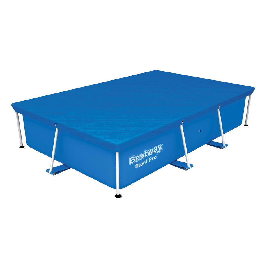 Bestway Pool Cover 264x174cm Rectangle PE with Drain Holes for 259x170cm Pools - SuperSaverAU - view 1