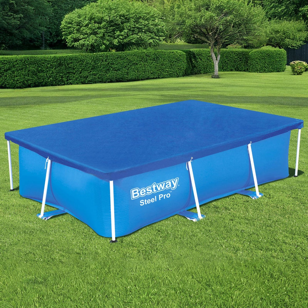 Bestway Pool Cover 264x174cm Rectangle PE with Drain Holes for 259x170cm Pools - SuperSaverAU - view 7