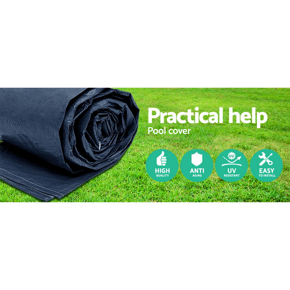 Bestway PVC Pool Cover 3.96m x 1.85m with Drainage Holes & Rope Ties