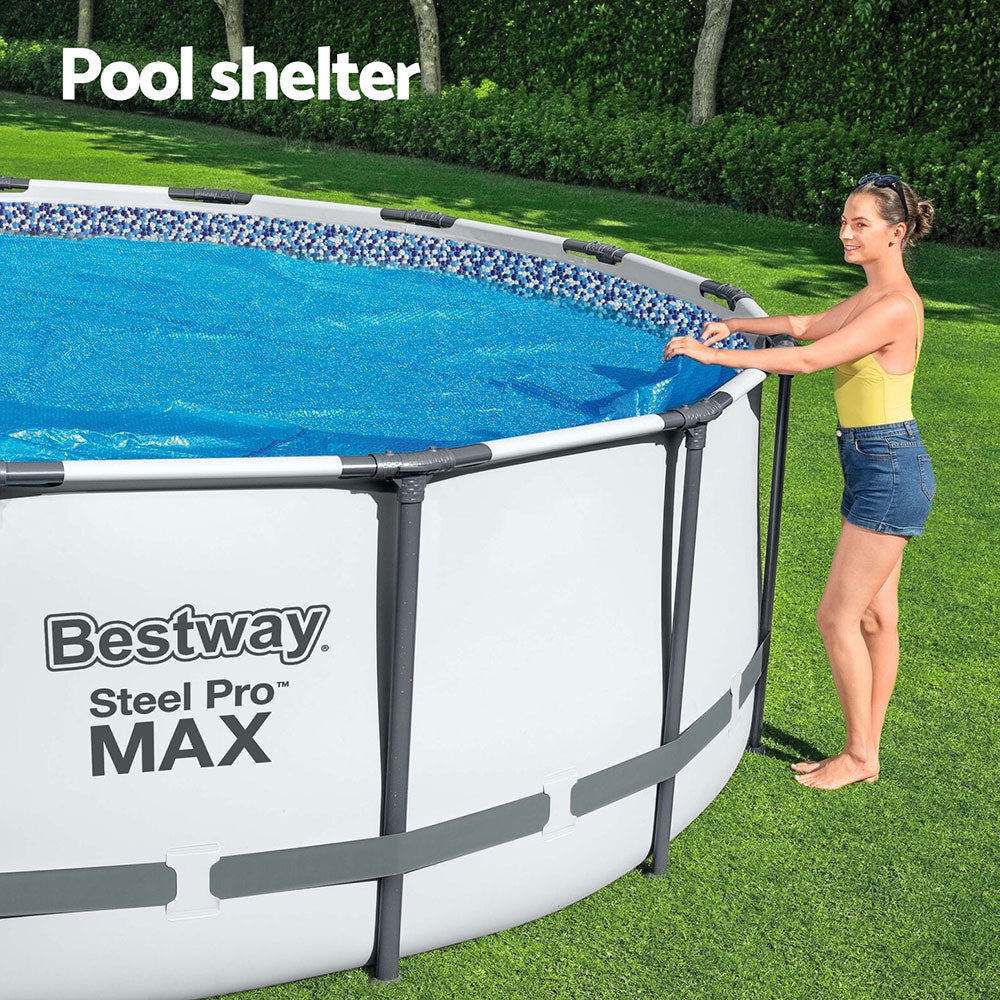 Bestway Pool Cover 4.17m Round - Durable, Solar Heat Retention, Minimizes Debris - SuperSaverAU - view 4