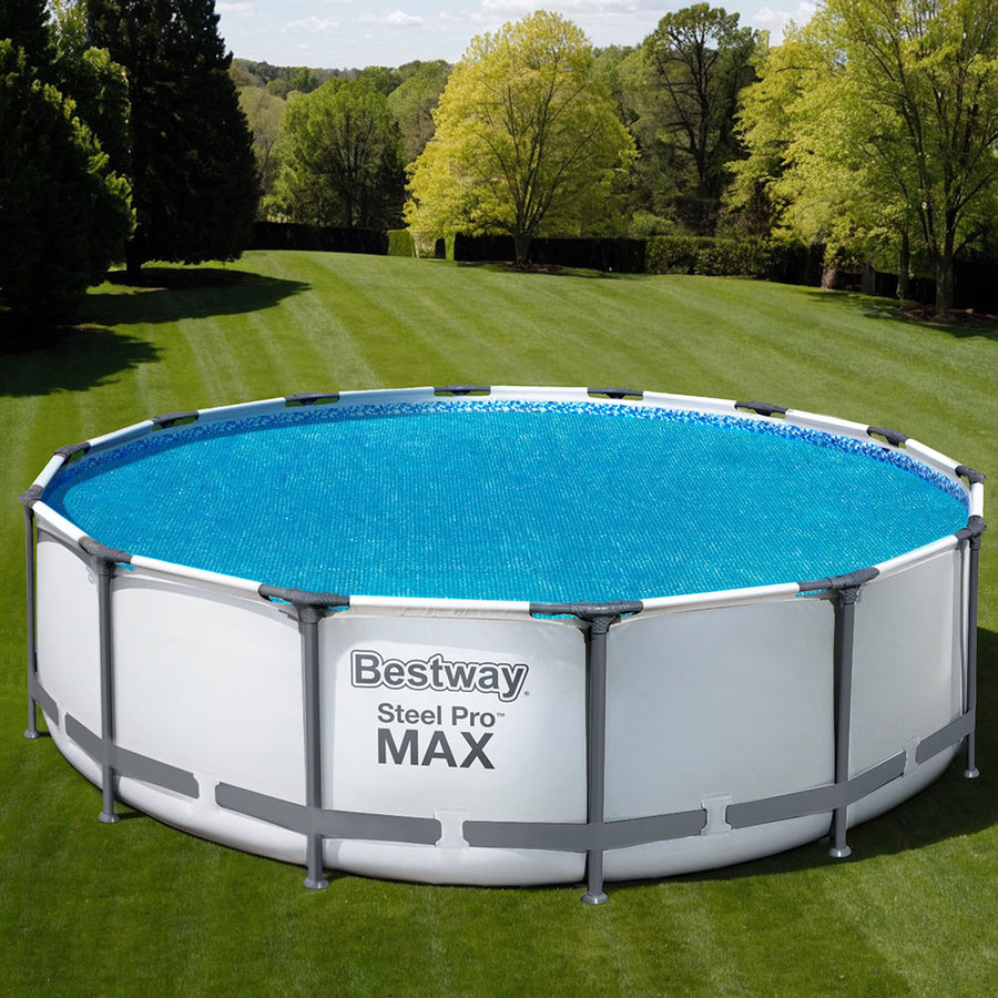 Bestway Pool Cover 4.17m Round - Durable, Solar Heat Retention, Minimizes Debris - SuperSaverAU - view 1