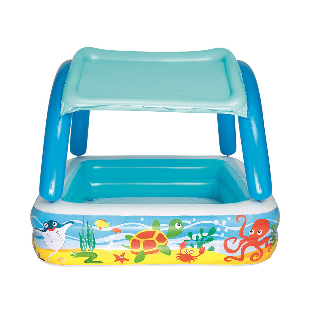 Bestway Canopy Play Pool 140x140x114cm Inflatable Swimming Pool with Sunshade - SuperSaverAU - view 3