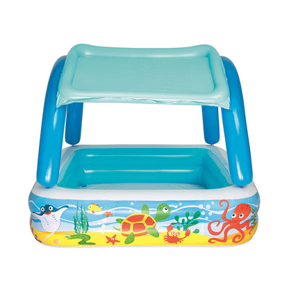 Bestway Canopy Play Pool 140x140x114cm Inflatable Swimming Pool with Sunshade