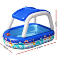 Bestway Sea Captain Inflatable Family Pool 213x155x132cm w/ Canopy & Steering Wheel - SuperSaverAU - view 2