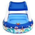 Bestway Sea Captain Inflatable Family Pool 213x155x132cm w/ Canopy & Steering Wheel - SuperSaverAU - view 3