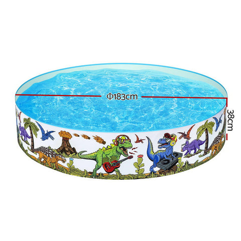 Bestway Dinosaurous Fill-n-Fun Pool 183x38cm for Kids 2+ Years, 946L - SuperSaverAU - view 2