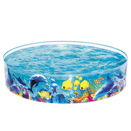 Bestway Fill-n-Fun Play Pool 183x38cm Easy Setup with Marine Graphics