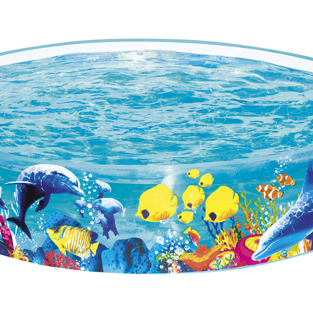 Bestway Fill-n-Fun Play Pool 183x38cm Easy Setup with Marine Graphics